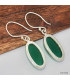 Boucles d'oreilles ovales Onyx vert Bijoux en Onyx Vert KC92.1