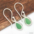 Boucles d'oreilles goutte en Chrysoprase  Boucles d'oreilles en pierres KC82.1