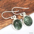 Boucles d'oreilles ovales Seraphinite Boucles d'oreilles en pierres KC93.1