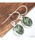 Boucles d'oreilles ovales en Seraphinite Boucles d'oreilles en pierres KC93.2
