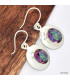 Boucles d'oreilles modernes Quartz mystique facetté Boucles d'oreilles en pierres KC86.2
