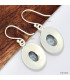 Boucles d'oreilles modernes Quartz mystique facetté Boucles d'oreilles en pierres KC86.2