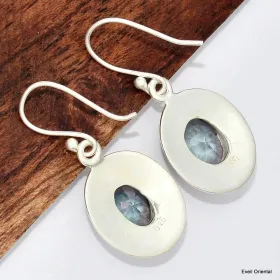 Boucles d'oreilles modernes Quartz mystique facetté - Boucles d'oreilles en pierres naturelles