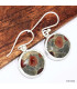 Boucles d'oreilles rondes Obsidienne Peanut Bijoux en Obsidienne Peanut KC97