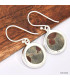 Boucles d'oreilles rondes Obsidienne Peanut Bijoux en Obsidienne Peanut KC97