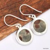 Boucles d'oreilles rondes Obsidienne Peanut Bijoux en Obsidienne Peanut KC97