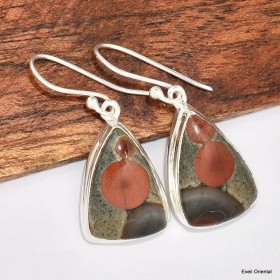 Boucles d'oreilles Obsidienne Cacahuète Boucles d'oreilles en pierres KC97.1