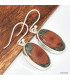 Boucles d'oreilles ovales Obsidienne Cacahuète Boucles d'oreilles en pierres KC97.2