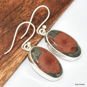 Boucles d'oreilles ovales Obsidienne Cacahuète - Boucles d'oreilles en pierres naturelles