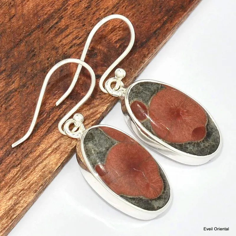 Boucles d'oreilles ovales Obsidienne Cacahuète - Boucles d'oreilles en pierres naturelles