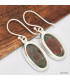 Boucles d'oreilles ovales Obsidienne Cacahuète Boucles d'oreilles en pierres KC97.2