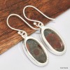 Boucles d'oreilles ovales Obsidienne Cacahuète Boucles d'oreilles en pierres KC97.2