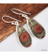 Boucles d'oreilles goutte Obsidienne Cacahuète Boucles d'oreilles en pierres KC97.3
