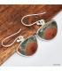 Boucles d'oreilles Obsidienne Cacahuète semi-ovales Boucles d'oreilles en pierres KC97.4