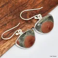 Boucles d'oreilles Obsidienne Cacahuète semi-ovales - Boucles d'oreilles en pierres naturelles