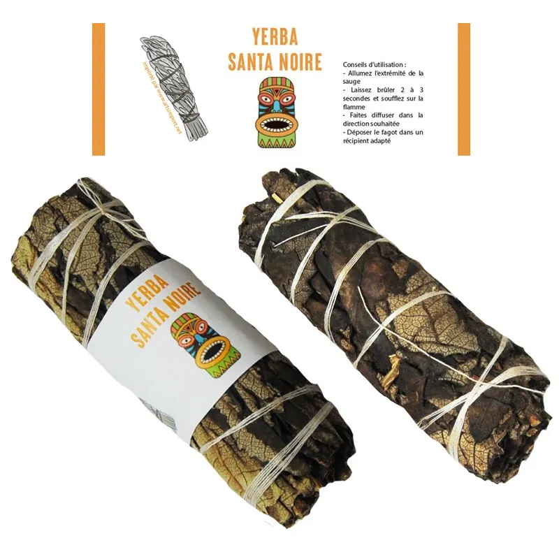 Encens fagot Yerba Santa noire 25 grammes - Fagot d’encens tibétain pour rituels