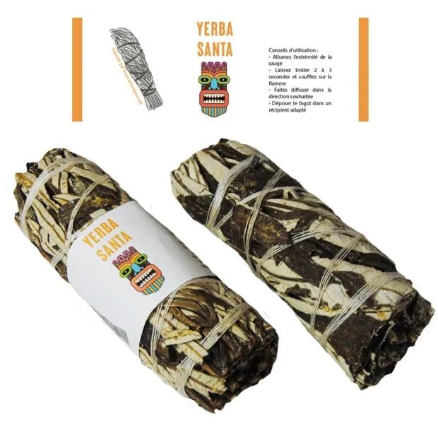 Encens fagot Yerba Santa 25 grammes - Fagot d’encens tibétain pour rituels