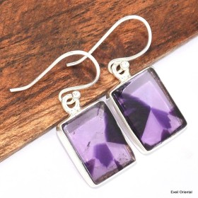 Boucles d'oreilles Améthyste trapiche Boucles d'oreilles en pierres KC98