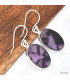 Boucles d'oreilles ovales Améthyste trapiche Boucles d'oreilles en pierres KC98.2