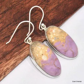 Boucles d'oreilles ovales en Phosphosidérite - Bijoux en Phosphosidérite