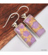 Boucles d'oreilles Phosphosidérite rectangulaires Bijoux en Phosphosidérite KC99.1