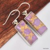 Boucles d'oreilles Phosphosidérite rectangulaires Bijoux en Phosphosidérite KC99.1