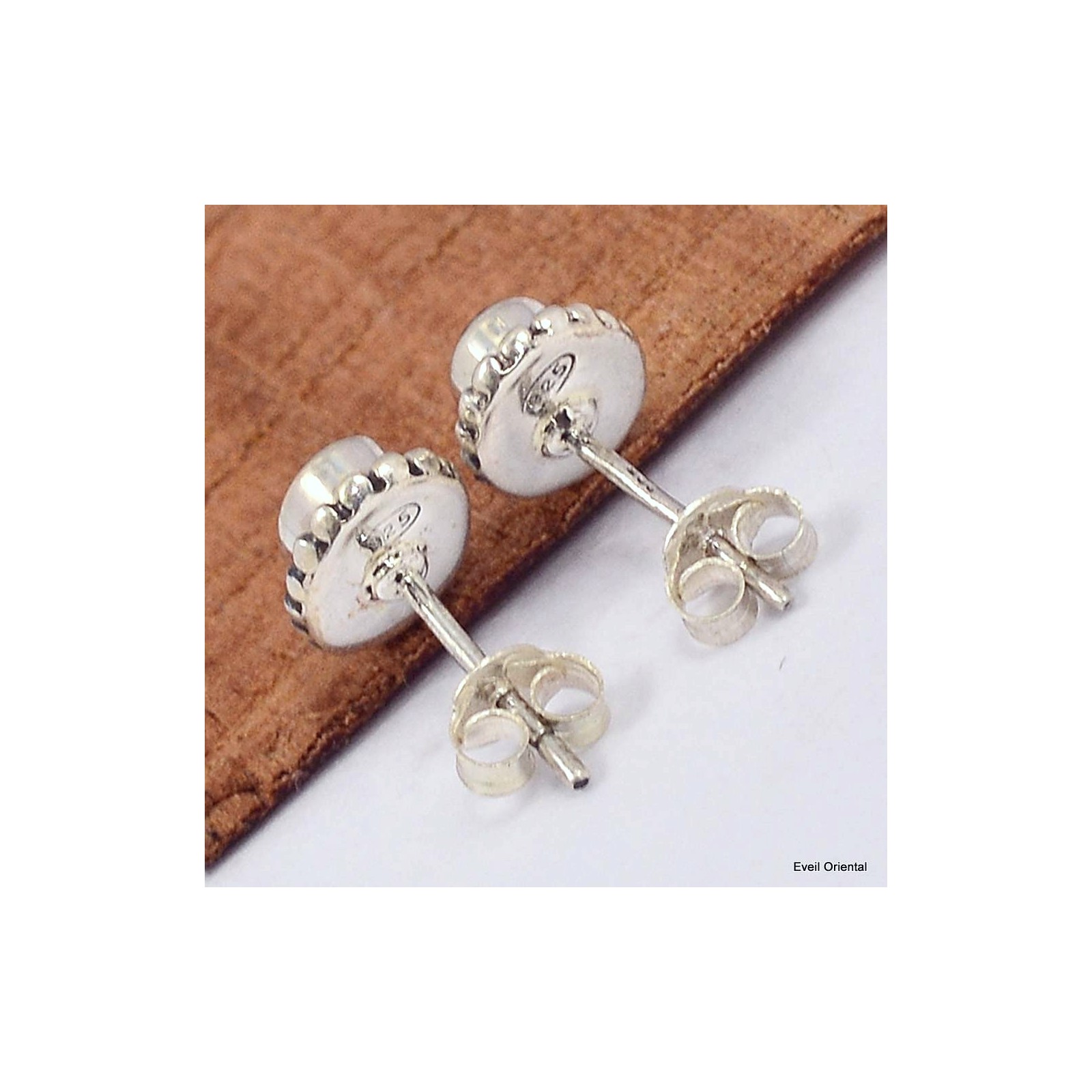 Boucles D'oreilles Géométriques Losanges Double Face Cristal - Argent - Atelier Lunaire