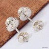 Boucles d'oreilles clous en Cristal de roche Boucles d'oreilles en pierres KC100