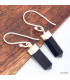 Boucles d'oreilles batônnets en Onyx noir Bijoux en Onyx noir KC101