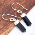 Boucles d'oreilles batônnets en Onyx noir - Bijoux en Onyx noir