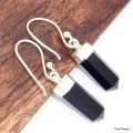 Boucles d'oreilles batônnets en Onyx noir Bijoux en Onyx noir KC101