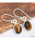 Boucles d'oreilles ovales Oeil de Tigre Bijoux en Oeil de Tigre KC102