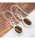 Boucles d'oreilles ovales Oeil de Tigre Bijoux en Oeil de Tigre KC102