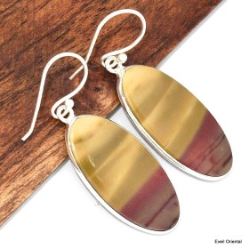 Boucles d'oreilles pendantes Jaspe Mokaïte Bijoux en Jaspe KC103