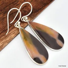 Boucles d'oreilles goutte Jaspe Mokaïte - Bijoux en Jaspe