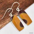 Boucles d'oreilles rectangulaire Jaspe Mokaïte - Bijoux en Jaspe