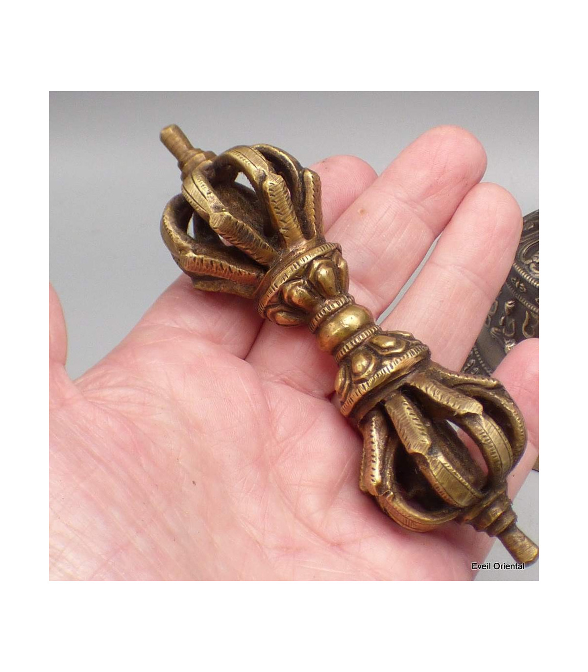 Cymbales Tingsha Népalaises En Laiton - Cloches Méditation Et Yoga, Son Pur - Environ 6.5 Cm