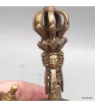 Cloche tibetaine et dorjé tibétain bronze 16 cm - Cloche tibétaine et dorjé tibétain