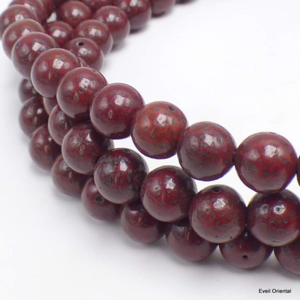 Mala 108 perles en Graines de Lotus brunes Mala tibétain 108 perles MALOT1