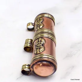 Pendentif tibétain tube avec dorjé - Pendentifs tibétains bouddhistes
