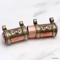 Pendentif tibétain porte-mantra en cuivre – tube avec Dorjé, 6 cm - Pendentifs tibétains bouddhistes