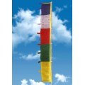 Drapeau tibétain vertical 2,1 m qualité supérieure Drapeaux tibétains DV21M