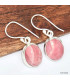 Boucles d'oreilles ovales en Rhodochrosite Bijoux en Rhodochrosite KC105.1