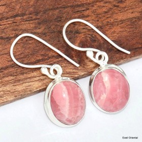 Boucles d'oreilles ovales en Rhodochrosite Bijoux en Rhodochrosite KC105.1