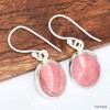 Boucles d'oreilles ovales en Rhodochrosite Bijoux en Rhodochrosite KC105.1