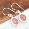 Boucles d'oreilles ovales en Rhodochrosite Bijoux en Rhodochrosite KC105.1