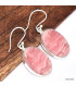 Boucles d'oreilles bijou Rhodochrosite ovales Bijoux en Rhodochrosite KC105.3