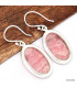Boucles d'oreilles bijou Rhodochrosite ovales Bijoux en Rhodochrosite KC105.3