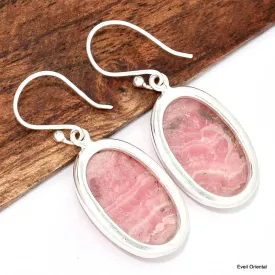 Boucles d'oreilles bijou Rhodochrosite ovales - Bijoux en Rhodochrosite