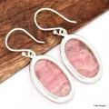 Boucles d'oreilles bijou Rhodochrosite ovales - Bijoux en Rhodochrosite